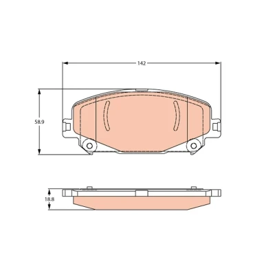 Image de TRW GDB2268 Jeu de plaquettes frein non préparé pour indicateur d&#039;usure RENAULT: Espace 5, Arkana I