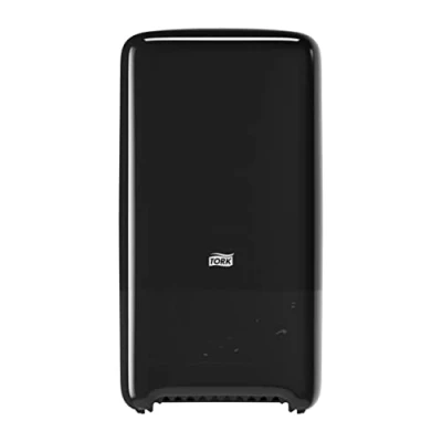 Image de Tork Distributeur murale Double pour Papier Toilette Rouleau Mid size noir T6, grande capacité, gamme Elevation, 557508