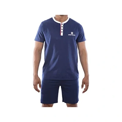 Image de Serge Blanco Homme Pyjama Ser/1/Enc Ensemble de pijama, Bleu, 3XL