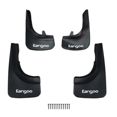 Image de apline Compatible avec Renault Kangoo 1997 2024 Jeu de Bavettes Garde boue Avant et Arrière Voiture 4 Pcs Noir