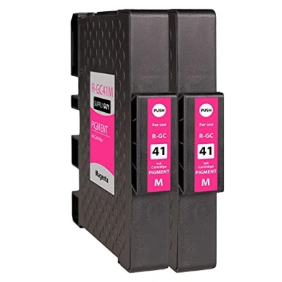 Image de Supply Guy 2 Cartouches d&#039;encre Compatible avec Ricoh GC 41 M Magenta pour Aficio SG2100n SG3100Series SG3100snw SG3110dn SG3110dnw SG3110n SG3110 Series sfnw SG3120Bsf