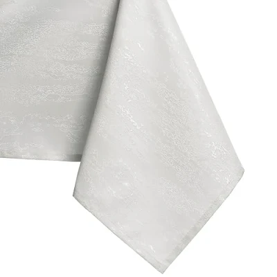 Image de AmeliaHome Nappe Effet Lotus déperlant Polyester Ecru Vesta 120x160 cm Ovale