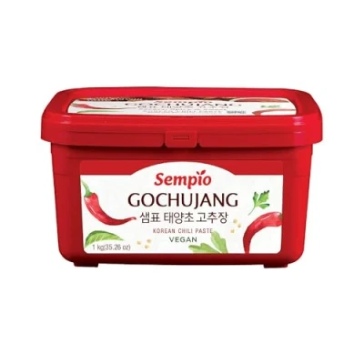 Image de Sempio Gochujang (1kg) Pâte de piment coréenne, douce, savoureuse et épicée. Sauce au poivre rouge pour Tteokbokki, cuisine coréenne. Végétalien