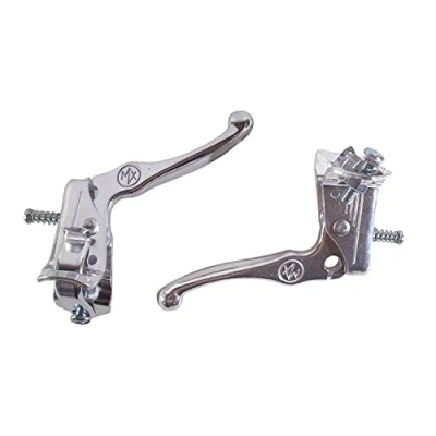 Image de Levier DE Frein Velo Fixie BMX Argent LEVIERS Vintage Gauche Droit Aluminium