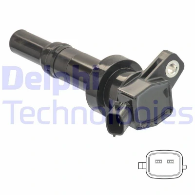 Image de DELPHI GN10826 12B1 Bobine d&#039;allumage 2 12 KIA: Picanto II, RIO 3, III, HYUNDAI: i20 I 3/5 portes, II portes