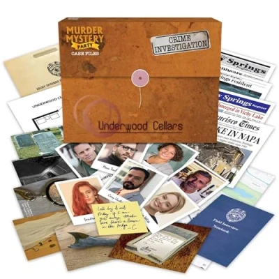 Image de Murder Mystery Party Underwood Cellars Jeu de fichiers interactif pour 1 Joueur ou Plus, à partir 14 Ans