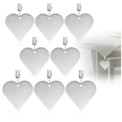 Image de com four® 8X Poids de Nappe en Acier Inoxydable Pinces à env. 35g chacun