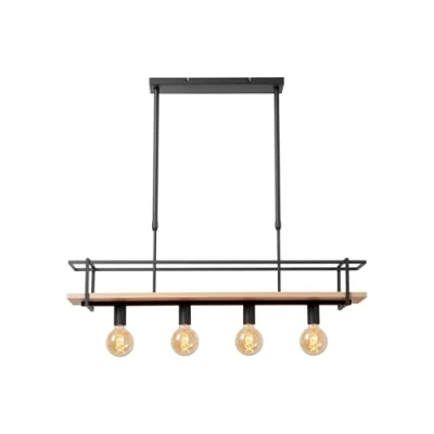 Image de Lucide Milonga lampe suspendue 100 x 20 130 cm noir