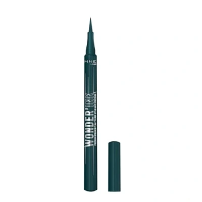Image de Rimmel Wonder&#039;Ink, 004 Velvet Ivy, Green, Eyeliner Pen, Coloured Eyeliner, Precision Matte Finish, High Pigment, All Day Wear, Waterproof, Smudge proof, 1ml (0.03oz)