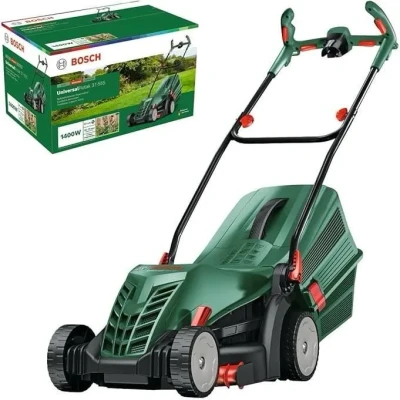 Image de Bosch tondeuse à gazon filaire UniversalRotak 37 555 (moteur de 1 400 W, largeur coupe : cm, bac ramassage 40 litres, poignées Ergoflex)
