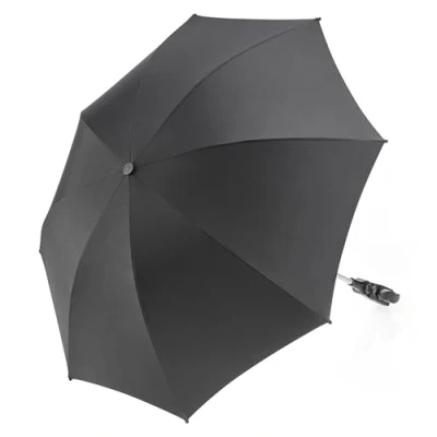 Image de ZAMBOO Ombrelle Poussette Universelle Pare Soleil Bebe Landau UV 50+, Diamètre 73 cm, Flexible, Fixation pour Tube Rond ou Ovale, Déperlant Noir