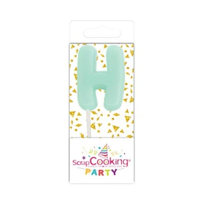 Image de SCRAP COOKING 0567 Mini Bougie H Verte pour Gâteaux d&#039;anniversaire 3,5 cm en Paraffine