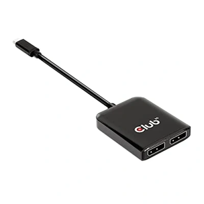 Image de CLUB3D CSV 1555 câble vidéo et adaptateur 1,5 m USB Type C 2 x DisplayPort Noir Neuf