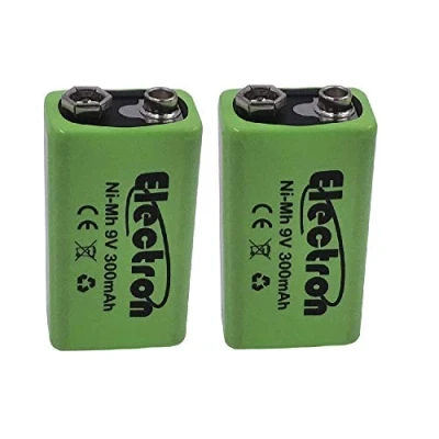 Image de Lot de 2 piles rechargeables Ni Mh 9 V 300 mAh Nimh