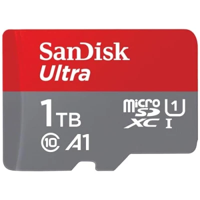 Image de SanDisk 1To Ultra microSDXC, carte micro SD + adaptateur SD, UHS I, jusqu&#039;à 150 Mo/s, pour votre smartphone et Tablet, avec des performances applicatives A1, Class 10 U1, Full HD Video
