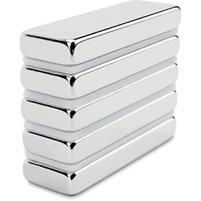 Image de Sensei 5 pièces Aimant néodyme rectangulaire 30x10x4 mm, aimants très puissants barre aimantée 5,4 kg de charge