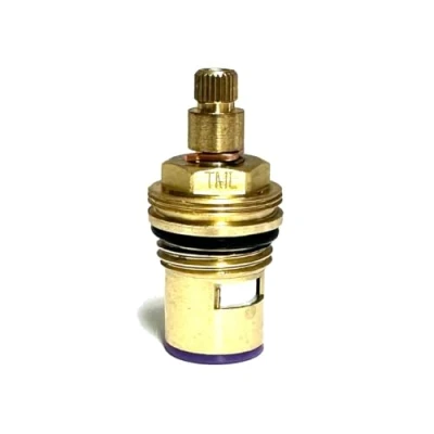 Image de Valve de cartouche robinet dans le sens antiblocage pour ouvrir 24 dents sur cannelure Hauteur totale 50 mm avec collier fileté Fourni vis en laiton massif CC6 Spline Taille