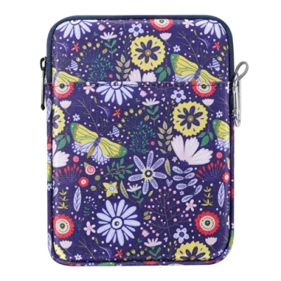 Image de MoKo 6 7 Pouces Sac à Manches Kindle, Housse Protection en Nylon Compatible avec Kindle Colorsoft, Paperwhite 12th Gen 2024, 2024 2016, Fire 8/7, Oasis E Reader, Fleurs colorées