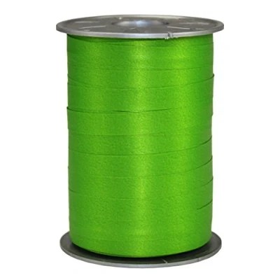 Image de PRÄSENT C.E. Pattberg Ruban Couleur Vert Pomme, 200 m de à friser paperlook pour la décoration Cadeaux, Largeur 10 mm, Bolduc Emballage Cadeaux et