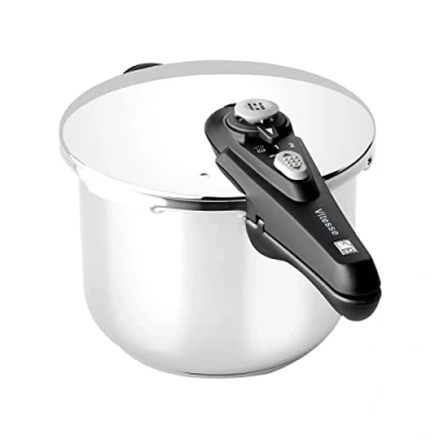 Image de BRA Vitesse Autocuiseur Cocotte Minute à Baïonette, 22 cm, 4 L, Acier Inox 18/10, Tous Feux Dont Induction