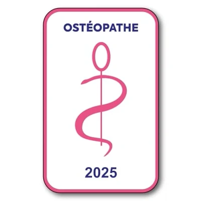 Image de SIGNAL SAFETY Autocollant Sticker Vignette Caducée 2024 pour Pare Brise en Vitrophanie V6 Ostéopathe