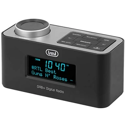 Image de Trevi RC 80D6 Dab Radio réveil électronique avec récepteur numérique Dab/Dab+ et FM RDS, Grand écran LED, Fonction Snooze, Veille, Powerbank, AUX in, USB Charge