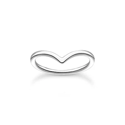 Image de THOMAS SABO Bague pour femme en forme de V Argent TR2393 001 21, 52, sterling, Aucune pierre précieuse