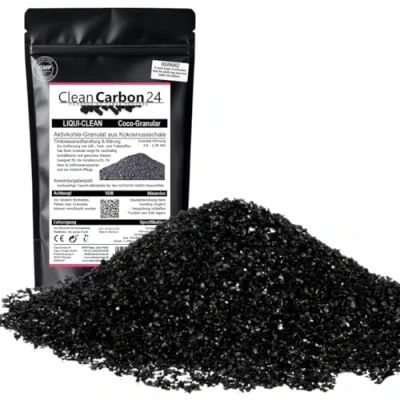 Image de 10 litres de charbon actif granulés coquilles noix coco pour le traitement l&#039;eau (0,6 2,36 mm/8 x 30 mesh) [Classe énergétique A]