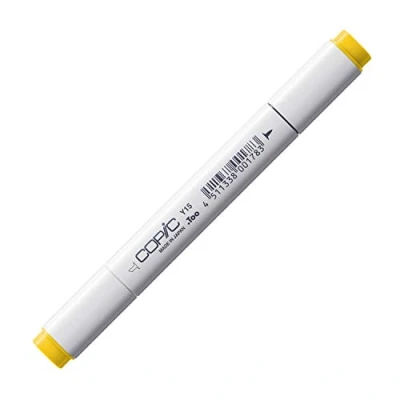 Image de COPIC Classic Y15, Cadmium Yellow, Twin Marker avec Une Pointe Moyenne et Fine