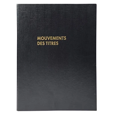 Image de Exacompta Réf. 591E 1 classeur juridique noir MOUVEMENTS DE TITRES livré avec recharge 50 feuilles imprimées &quot;Mouvements des titres&quot;+ comptes individuels d&#039;actionnaires