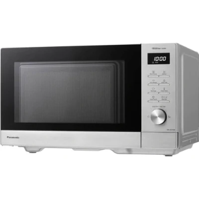 Image de Panasonic NN SD37QSEPG Solo, 29 L, 1000 W, Décongélation Automatique, 11 Programmes Automatiques, Minuterie, Argent &amp; Acier Inoxydable