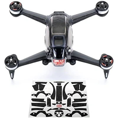 Image de Wrapgrade Skin Compatible avec DJI FPV Accent Color (Black Bumpy Camo)