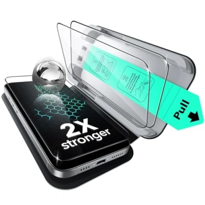 Image de ESR verre trempé pour iPhone 16 Pro Max, protection de qualité militaire, dureté 9H, complète en avec plateau UltraFit, Protecteur d&#039;écran Lot 3