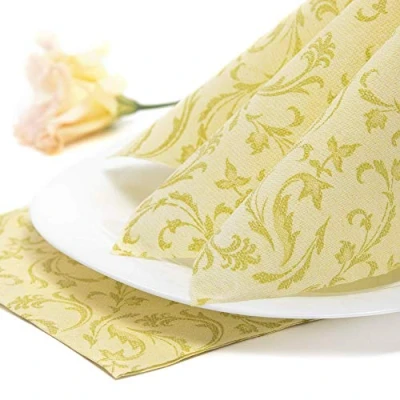 Image de PAPSTAR #85000 Royal Collection Lot de 50 Serviettes en Papier Vert Citron 40 x cm