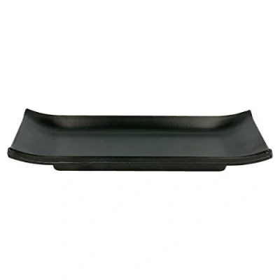 Image de Garcia de pou Assiette Sushi 22,4X9,5 Cm Noir Melanine 18 unités