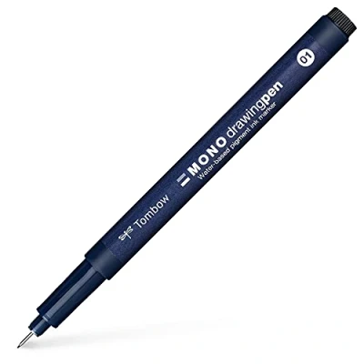 Image de Tombow WS EFL01 Stylo à pointe fine MONO Noir Épaisseur de trait 01