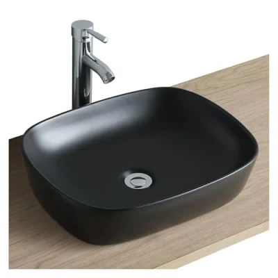 Image de MOB IN Vasque Salle de Bain à Poser rectangulaire 48 cm Noir Tom