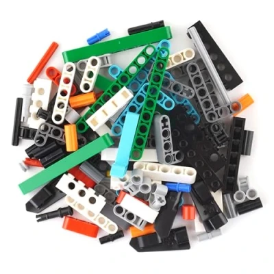 Image de Lego Technic Lot de 100 blocs construction colorés Piquets croisés Axes Connecteurs bras levage Pièces techniques
