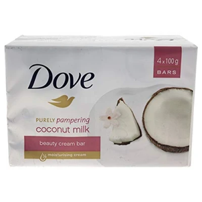 Image de Dove Lot de 4 savons noix coco