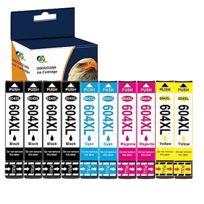 Image de OGOUGUAN 604XL Cartouche d&#039;encre Compatible Epson 604 XL pour XP 2200 2205 3200 3205 4200 4205 WF 2910 2930 2935 2950 (4x Noir, 2x Cyan, Magenta, Jaune)