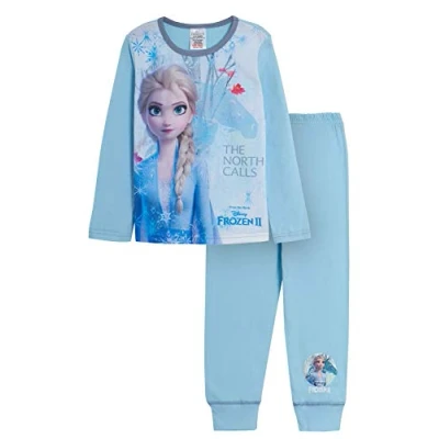 Image de Disney Ensemble de Pyjama 2 pièces La Reine des Neiges II pour Filles &#039;The North Calls&#039;, Bleu, 9 10 Ans