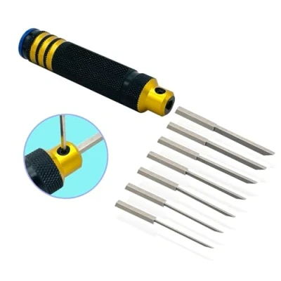 Image de Premier modèle Scriber Gundam résine sculpté Scribe ligne passe temps outil de coupe ciseau 7 lames 0.1/0.2/0.4/0.6/0.8/1.0/2.0mm