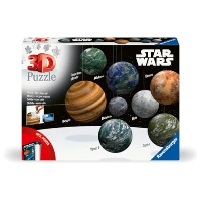 Image de Ravensburger puzzles 3D Ball Système stellaire Star Wars A partir de 6 ans 8 ronds à assembler sans colle Accessoires finition inclus 11577