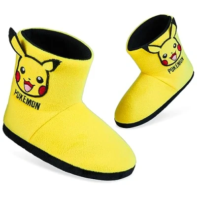Image de Pokémon Chaussons Enfant Garcon Pikachu Pantoufles Fantaisie Chausson Mixte 28 38 (Jaune, 33 EU)