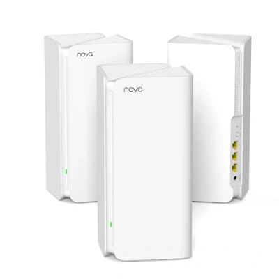 Image de Tenda Nova Mesh MX15 Pro(3 Pack) WiFi 6 AX 5400Mbps Système Couverture jusqu&#039;à 680㎡ Installation Facile Rapport de Test Vitesse Repereur WiFi, 200 appareils connectés