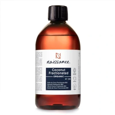 Image de Naissance Huile de Coco Fractionnée Certifiée BIO (No. 218) 450ml Pure, Inodore, Légère Et Émolliente pour Soin la Peau, Cheveux, Corps