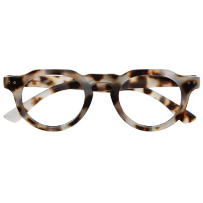 Image de OPULIZE RIO Lunettes de Lecture Anti Lumière Bleue Monture Partie Supérieure Droite Marron Écaille Tortue Hommes et Femmes B53 2 +2.50