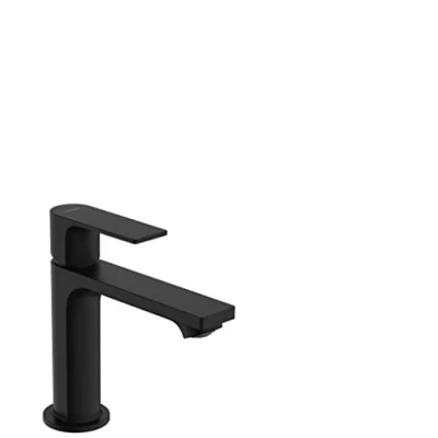 Image de Hansgrohe Mitigeur de Lavabo Rebris E, Hauteur Sous Bec 110 mm, Robinet avec Tirette et Vidage, Noir Mat, 72557670