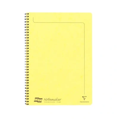 Image de Clairefontaine 3094Z Un Cahier à Spirale Notemakers Europa Jaune citron A4 21x29,7 cm 120 Pages Détachables Lignées Papier Blanc 90 g Couverture Carte Lustrée
