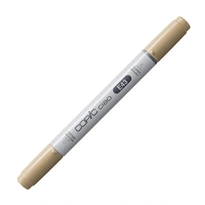 Image de COPIC Ciao E43, Dull Ivory, Twin Marker avec une pointe moyenne et pinceau